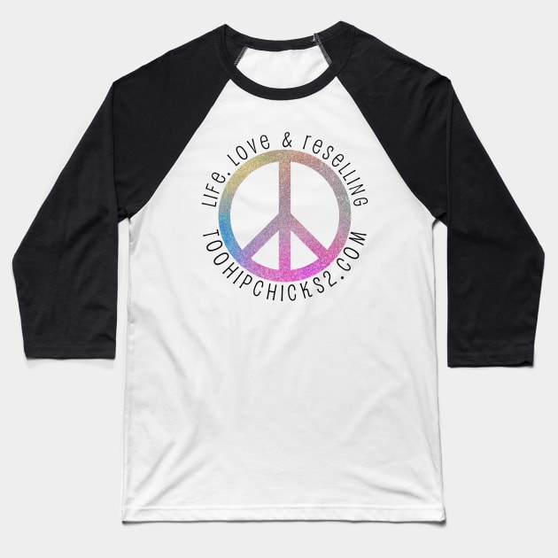 THC Logo Peace Sign Baseball T-Shirt by Too Hip Chicks